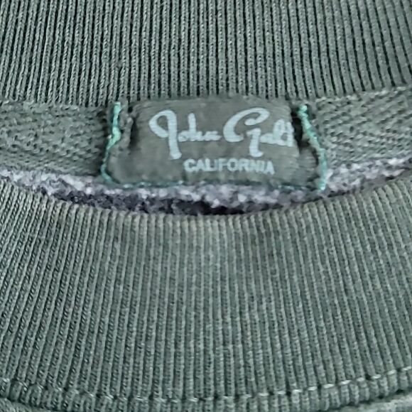 John Galt Brandy Melville Hawaii Green Crewneck Embroidered Pocketed Sweater OS - Picture 5 of 5
